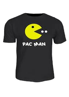 Camiseta Masculina Pacman Preta