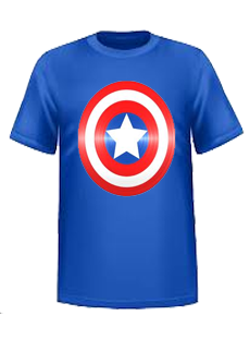 Camiseta Masculina Capitão América Azul